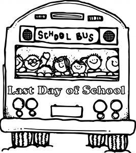 Last Day Of School Bus Coloring Page