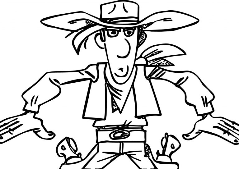 Lucky Luke Duel Coloring Page | Wecoloringpage.com