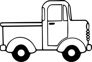Minicab Truck Side View Coloring Page