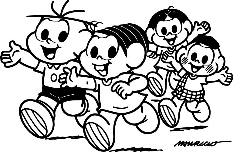 Running Kids Wpid Turma Da Monica Coloring Page - Wecoloringpage.com