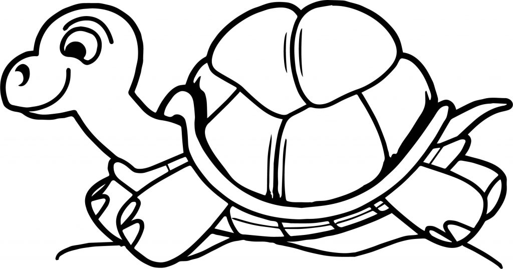 Running Tortoise Turtle Coloring Page - Wecoloringpage.com