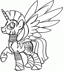 Safe Alicorn Zecora Simple Coloring Pages