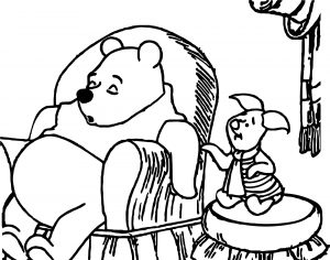 Sleeping Winnie The Pooh Coloring Page