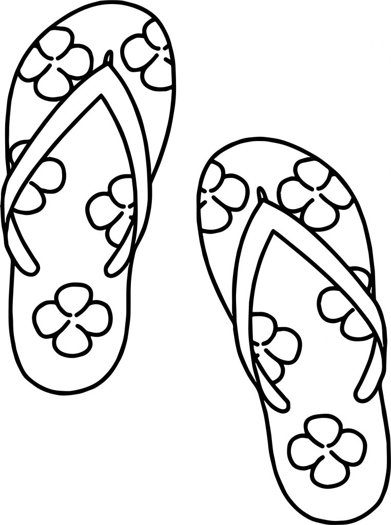 Slipper Summer Clover Coloring Page - Wecoloringpage.com