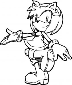 Sonic Channel Amy Rose Artwork Coloring Page