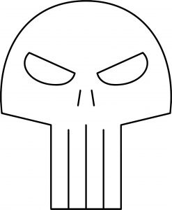 Superheroes Super Hero Mask The Punisher Coloring Page