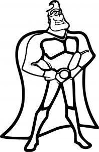 Superheroes Super Hero Power Man Coloring Page
