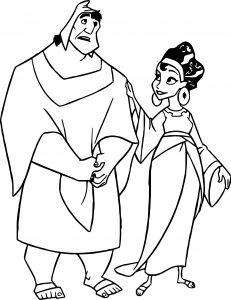 The Emperor New Groove Disney Man And Girl Coloring Pages