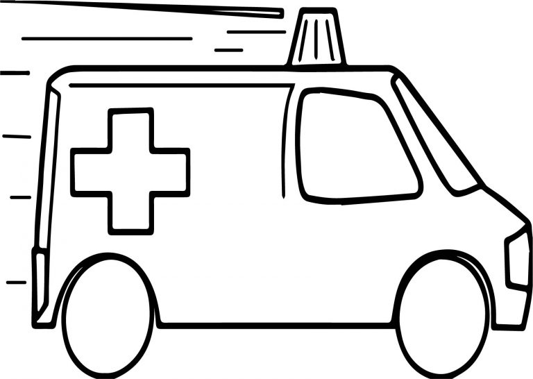 Too Fast Ambulance Coloring Page - Wecoloringpage.com