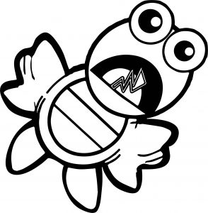 Tortoise Turtle Scream Coloring Page