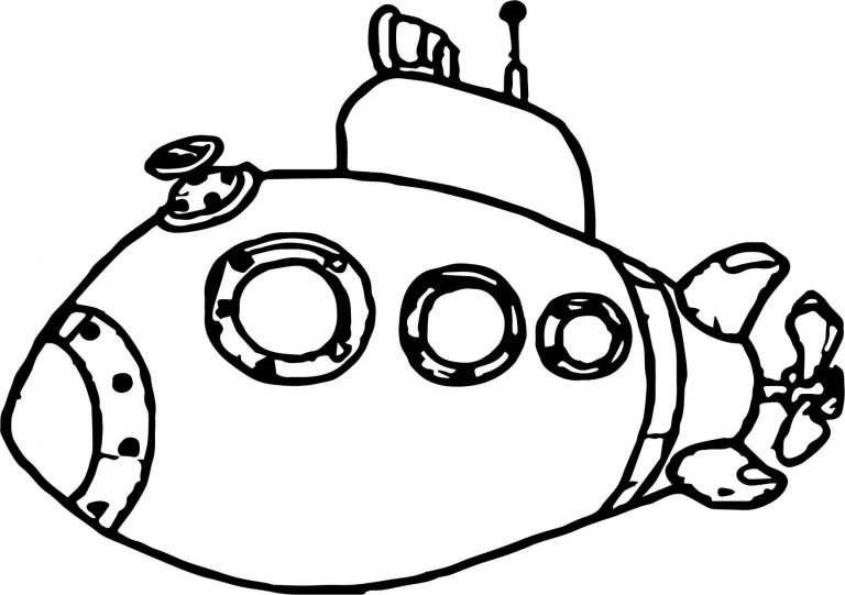 Underwater Submarine Coloring Page - Wecoloringpage.com