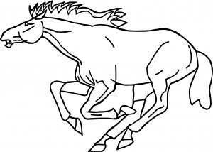 Very Fast Arabian Horse Coloring Page