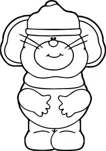 Winter Mouse Coloring Page