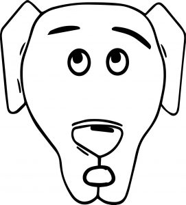 A Dog Face Coloring Page