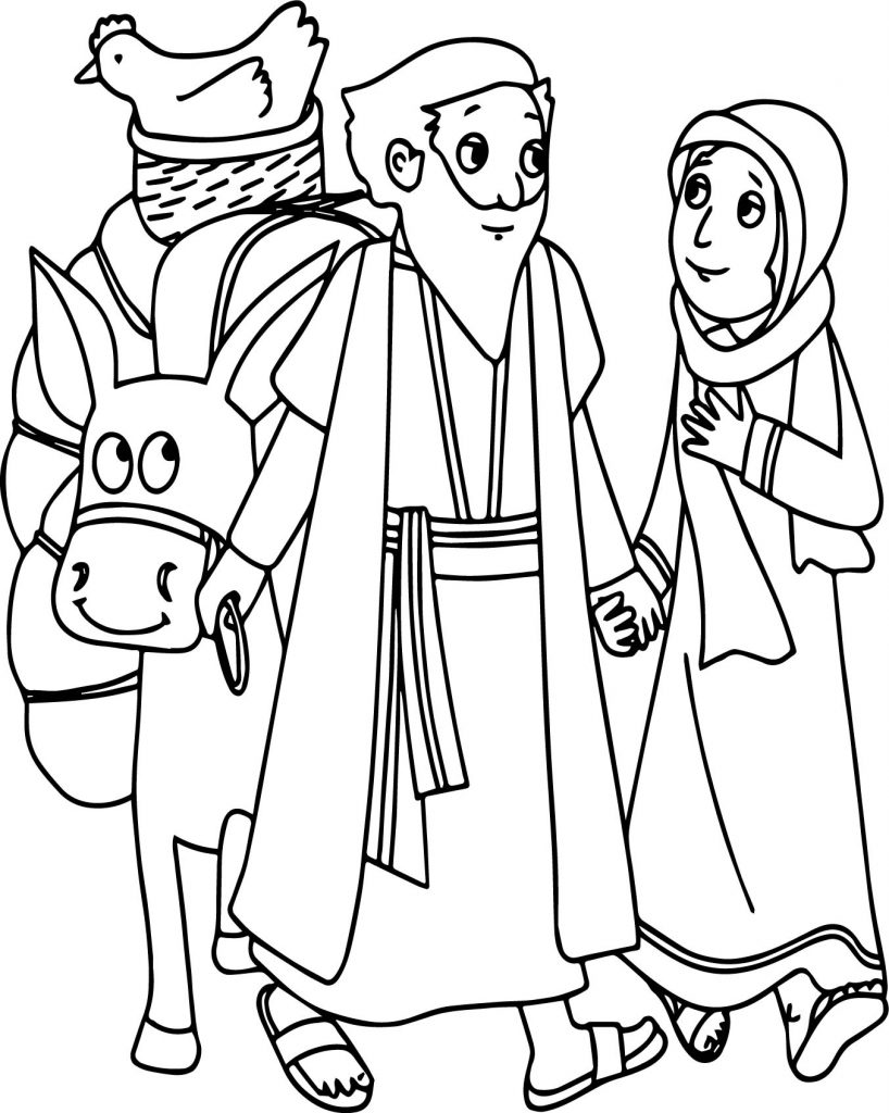 Abraham And Sarah Camel Chicken Coloring Page - Wecoloringpage.com