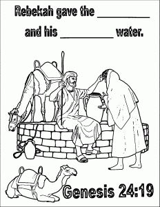 Abraham And Sarah Water Genesis Coloring Page