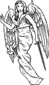 Advanced Angel Coloring Page
