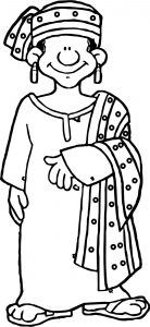 Africa Nigeria Woman Coloring Page