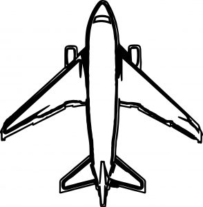 Airplane Top View Coloring Page