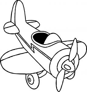 Airplane Toy Coloring Page
