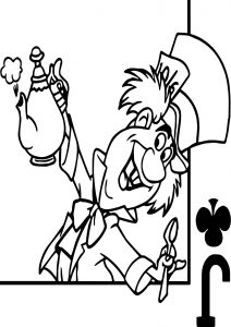 Alice In The Wonderland Joker Coloring Page