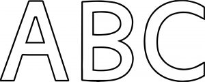 Alphabet Big Abc Coloring Page