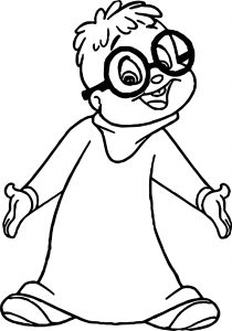 Alvin And Chipmunks Glasses Kid Coloring Page