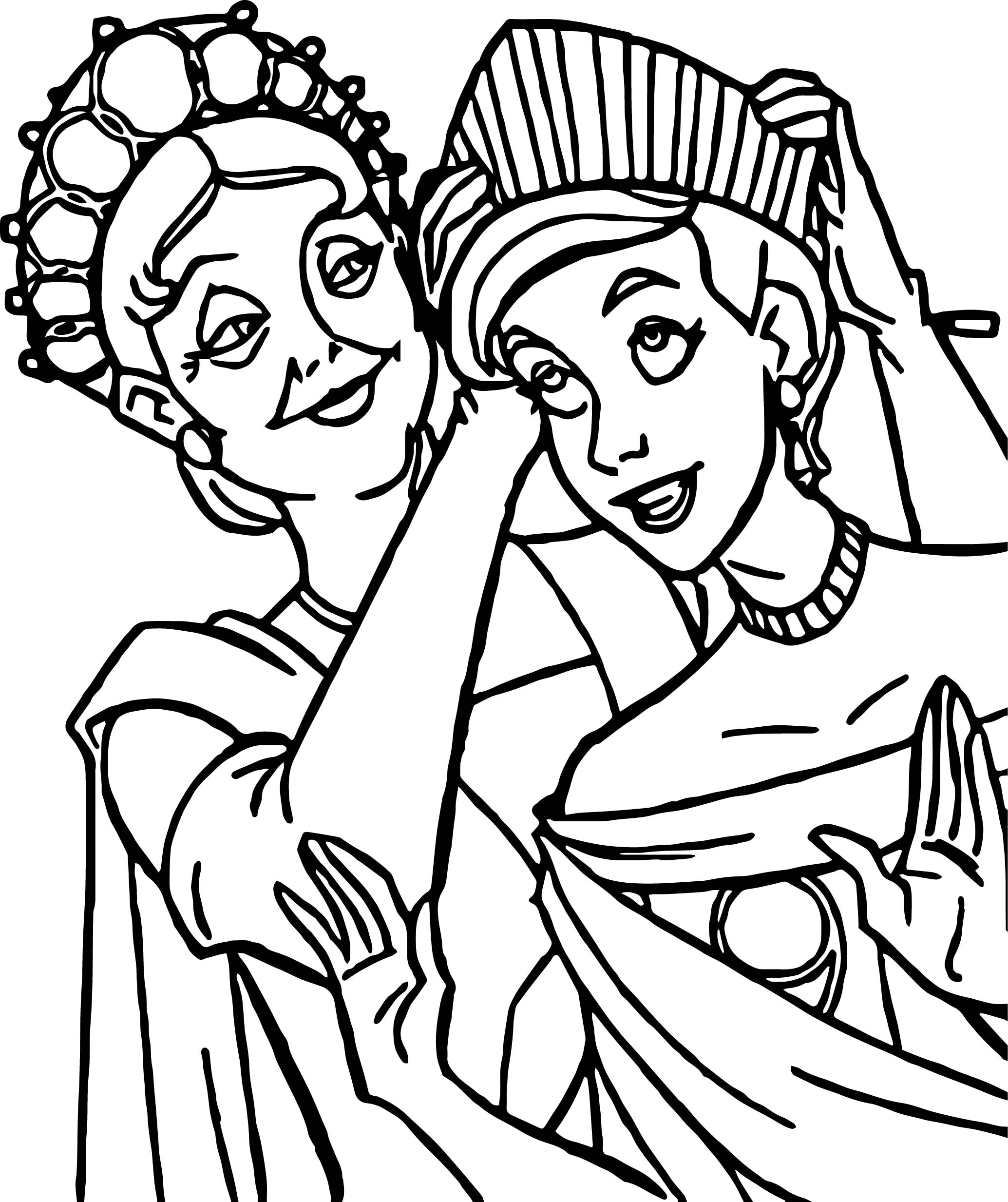Anastasia And Mother Coloring Page - Wecoloringpage.com