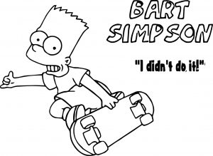 Bart The Simpsons Coloring Page
