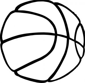 Basketball Hi Ball Playing Basketball Coloring Page
