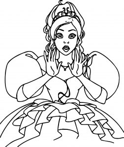 Beautiful Disney Enchanted Princess Girl Shocked Coloring Pages