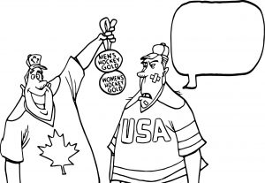 Canada Two Man Speak Coloring Page