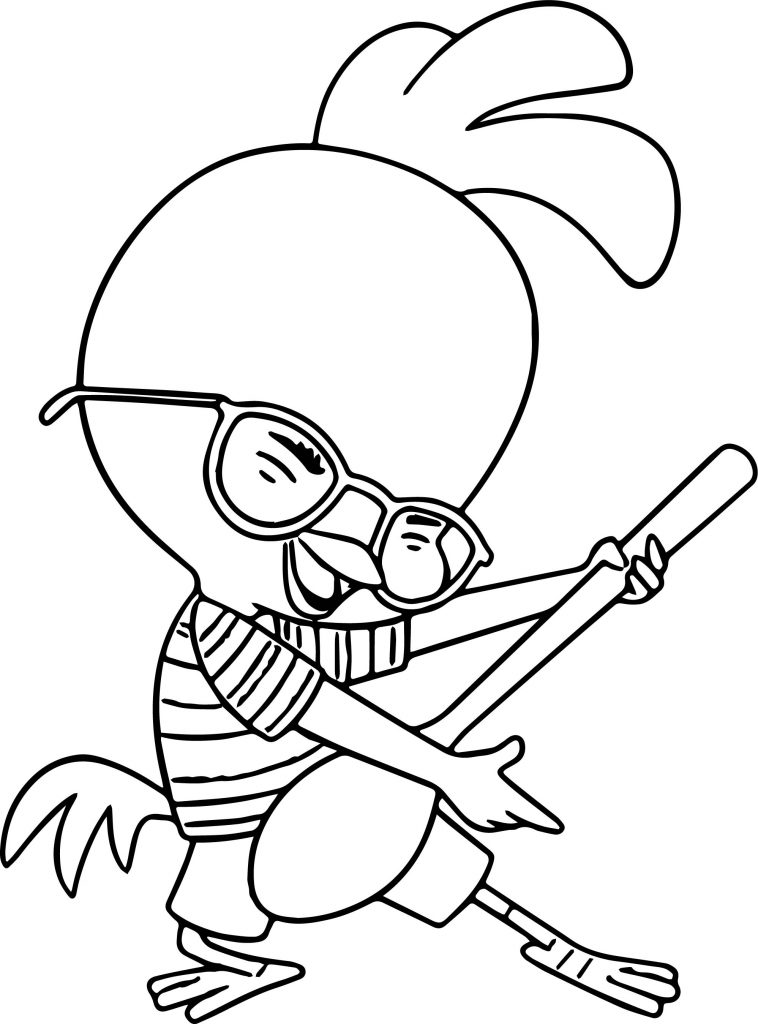 Chicken Little Ace Cluck Playing - Chicken Little Ace Cluck Playing Song Coloring Page 758x1024