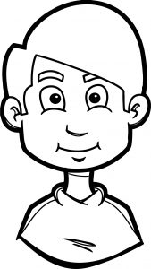 Child Smiling Face Cartoon Coloring Page