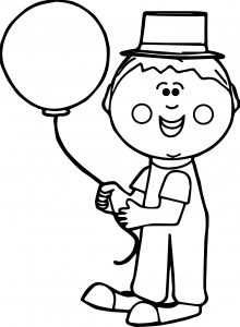 Circus Kid Clown Coloring Page
