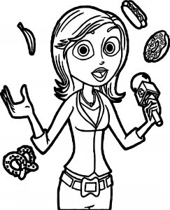Cloudy With A Chance Of Meatballs News Girl Coloring Page