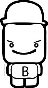 Cube Figure B Letter Coloring Page