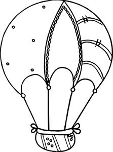 Cute Drawing Air Balloon Coloring Page