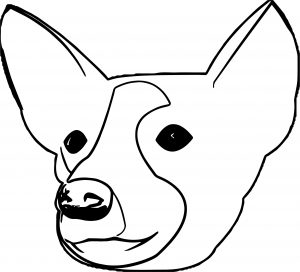 Dog Head Portrait Puppy Dog Coloring Page