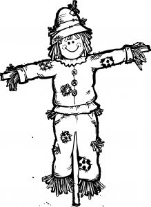 Fall Scarecrow Coloring Page