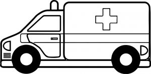 Fine Ambulance Car Coloring Page