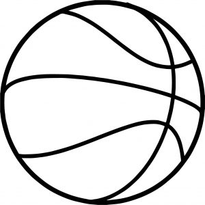 Fine Basketball Ball Coloring Page