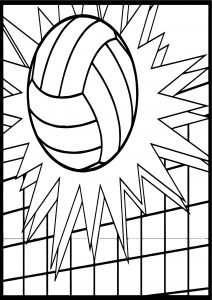 Free Volleyball Ball Coloring Page