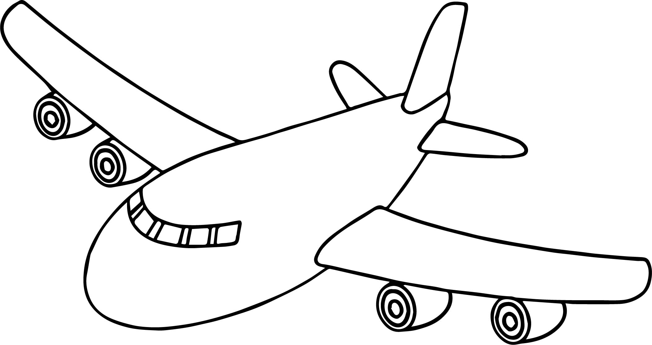 Front Airplane Coloring Page | Wecoloringpage.com