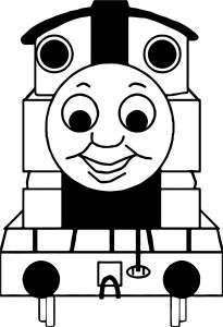 Front View Train Coloring Page