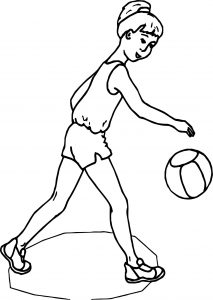 Girl Ball Voleyball Coloring Page