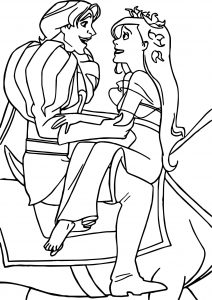 Good Disney Enchanted Very Happy Prince And Princes Coloring Pages