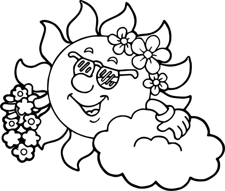 Hawaiian Sun Coloring Page - Wecoloringpage.com