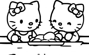 Hello Kitty And Friend Coloring Page