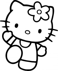 Hello Kitty Hello Coloring Page